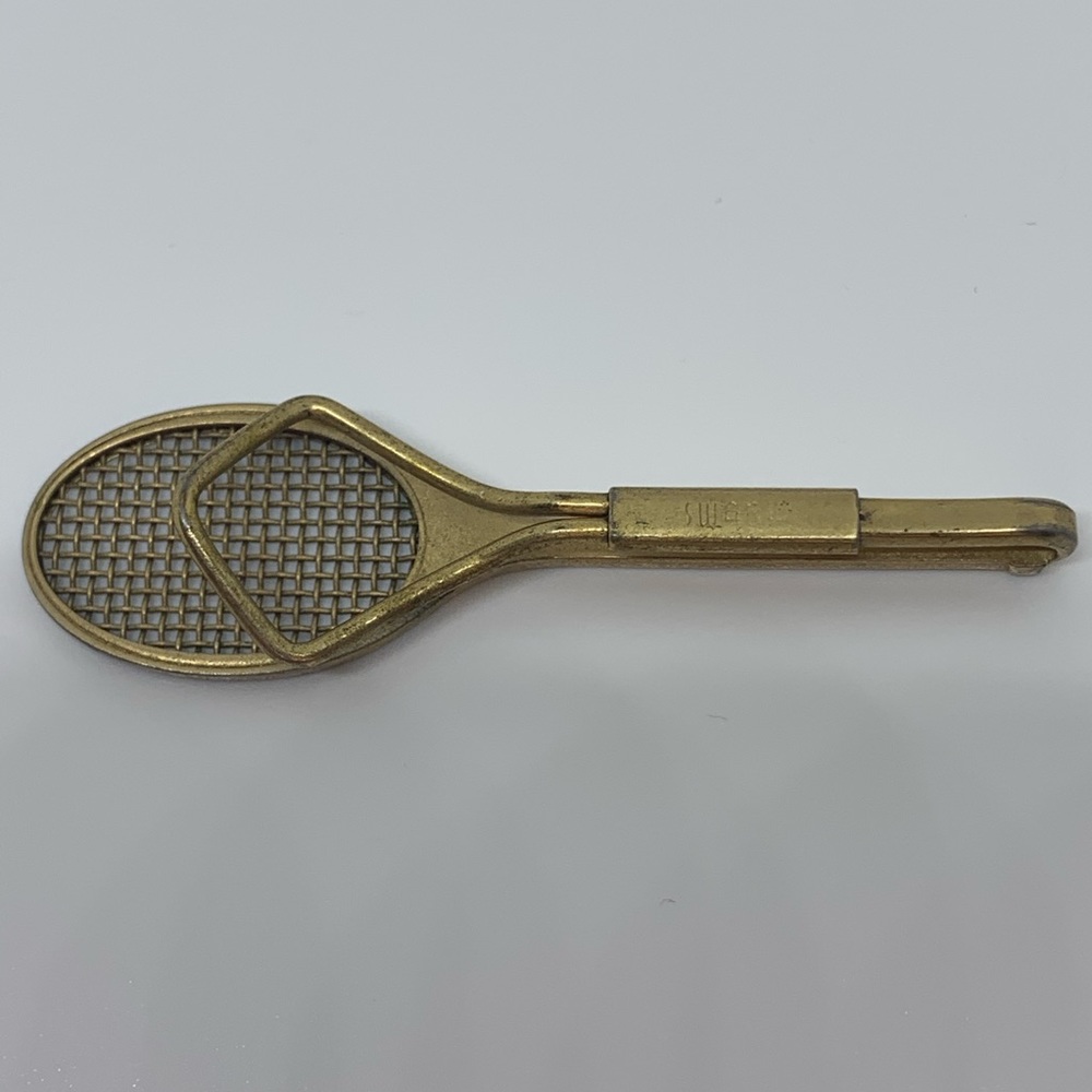 Vintage Swank Tennis Racket Tie Bar! - Picture 8 of 8